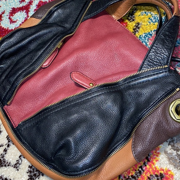 Oryany Lian Color Block Zip Satchel Bag - Picture 10 of 10